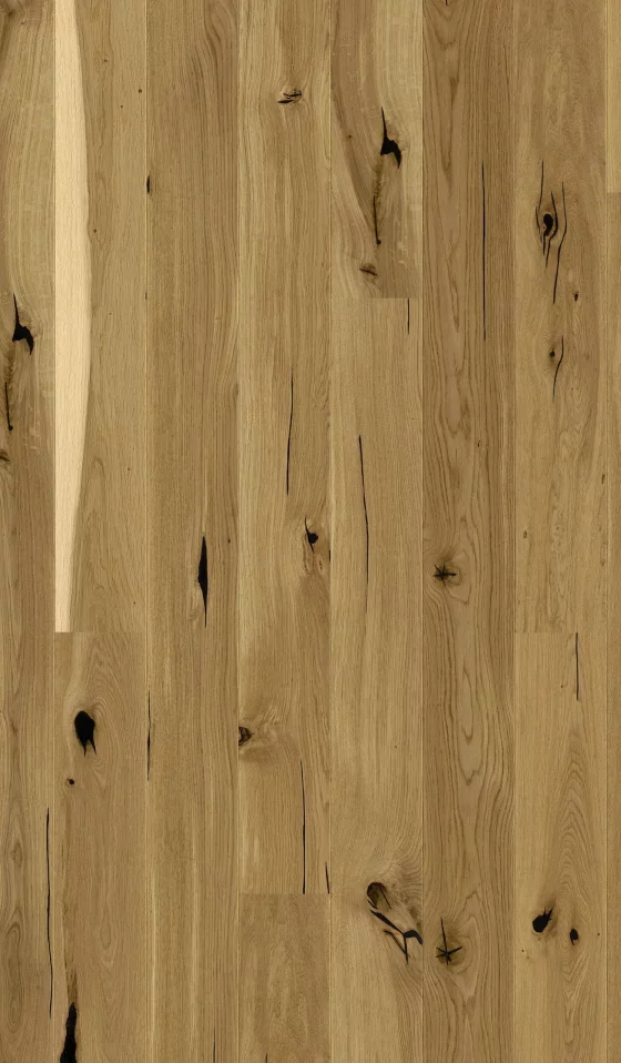 Naturholz‑Parkett verlegt im Wohnzimmer – warme Raumatmosphäre